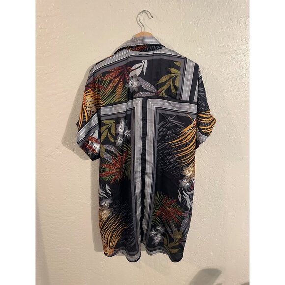 Free People Island Time Kimono Style Oversized Silky Shirt - Picture 11 of 11